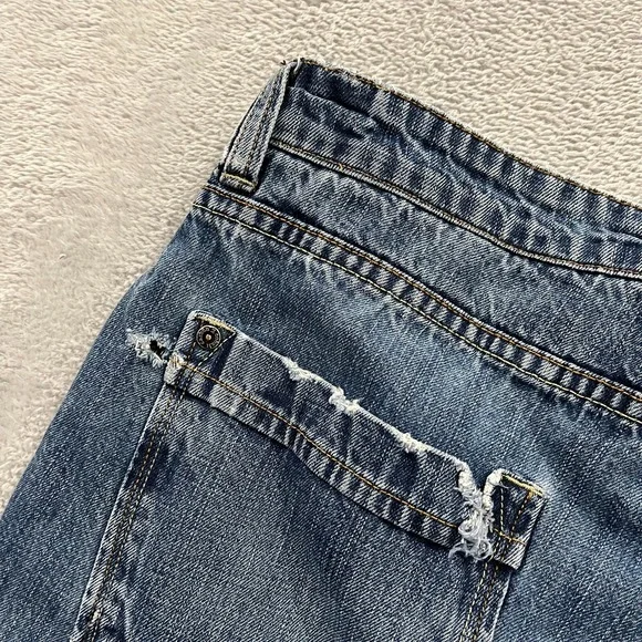 Carbon 2 Cobalt Jeans Mens 32x29 Blue Button Fly Straight‎ Leg Cotton Grunge VTG
